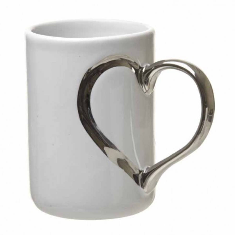 heart handle mug